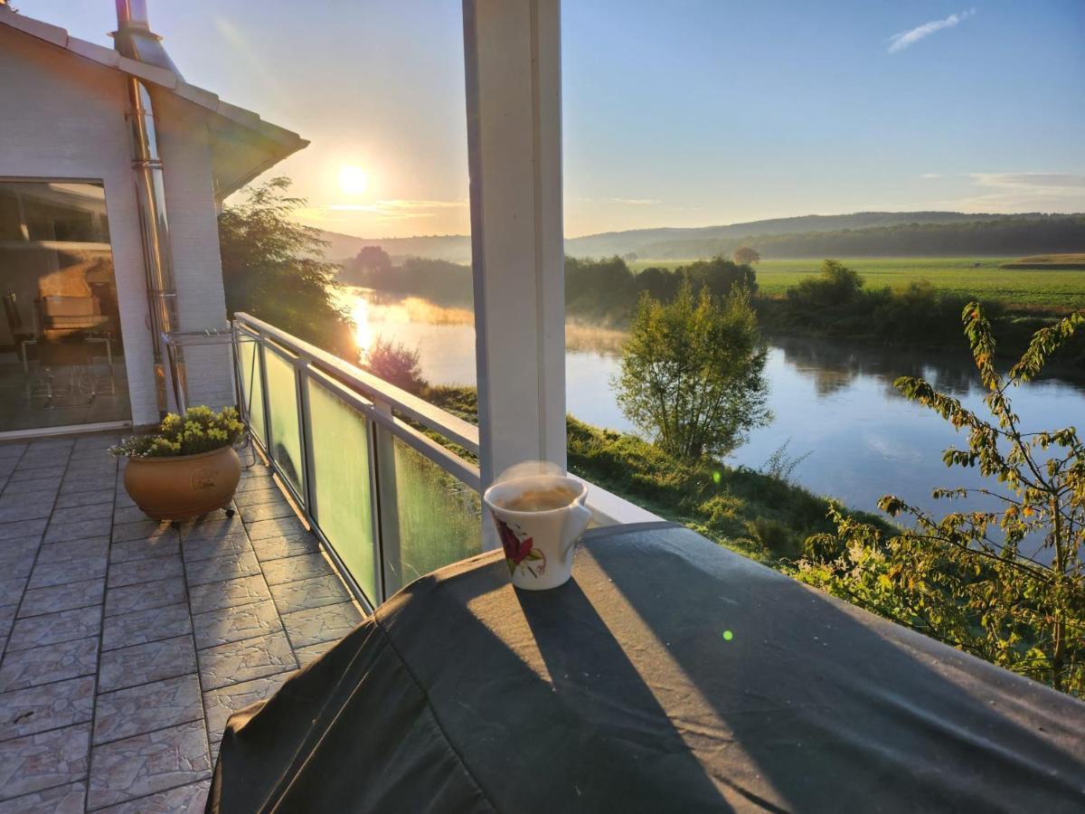 Haus An Der Weser Ferienwohnung Brevorde Ngoại thất bức ảnh